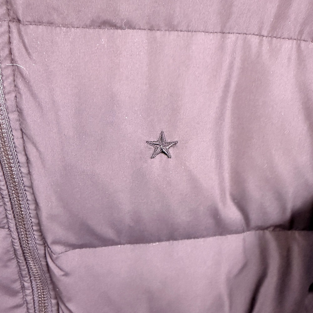 VTG Y2K Old Navy Down Puffer Jacket Mens Large Star Quilted Gorpcore Grunge - Picture 2 of 13